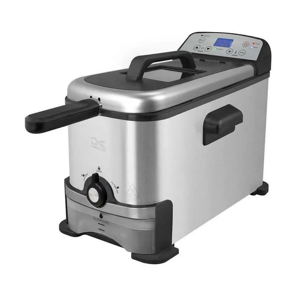 Kalorik 3.2 Quart Digital Deep Fryer with Oil Filtration, Stainless S