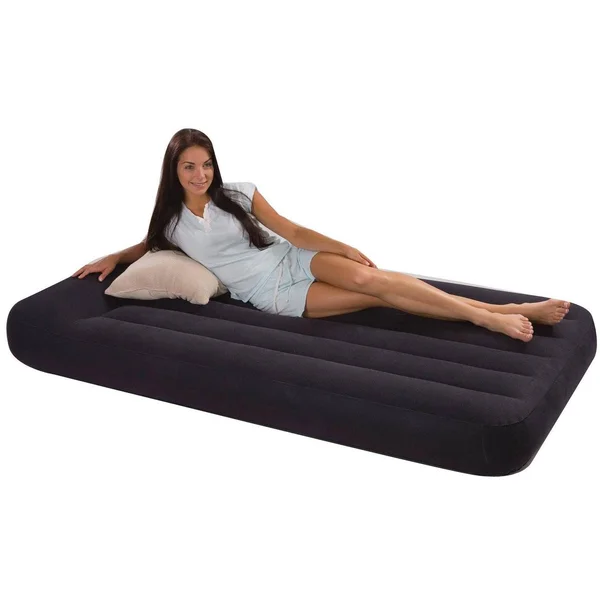 Intex Twin Classic Pillow Rest Air Mattress Bed with Built in Pump (6 Pack)