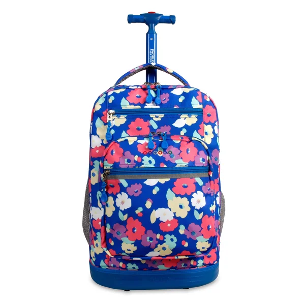 J World 20x22 Sundance Laptop Rolling Backpack - Petals