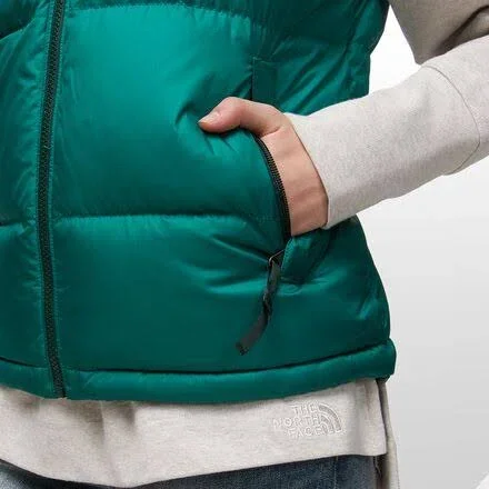 The North Face Eco Nuptse Vest - Women's Evergreen/Scarab Green, M