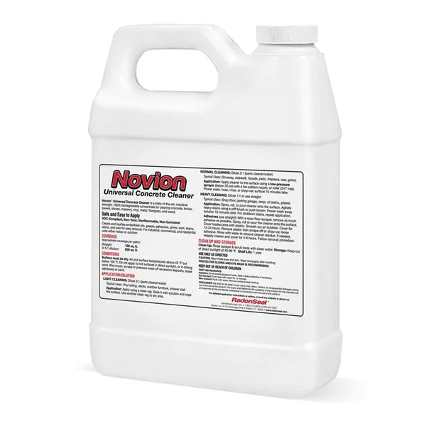 Industrial-Strength Cleaner & Degreaser for Garage Floors, Driveways, 100% Biodegradable - Novion Universal Concrete Cleaner
