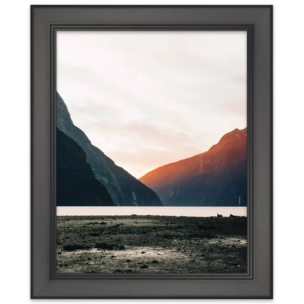 CustomPictureFrames 39x13 Modern Black Wood Picture Frame - with Acrylic Front and Foam Board Backing