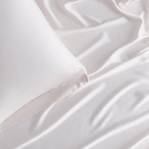 Legends Hotel Tencel Lyocell Sateen Flat Sheet - Ivory - Size Queen, The Company Store