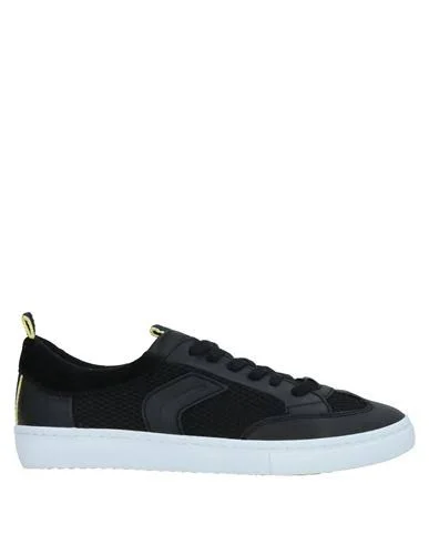 Geox Man Sneakers Black Size 7 Textile fibers - Soft Leather