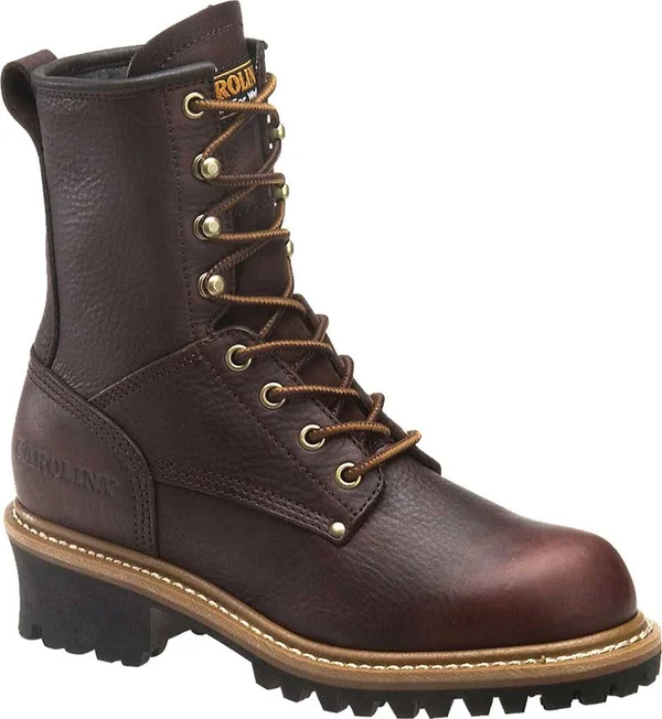 Carolina Women's 8x22 Steel Toe Logger Boot - CA1421 5, W, Dark Brown