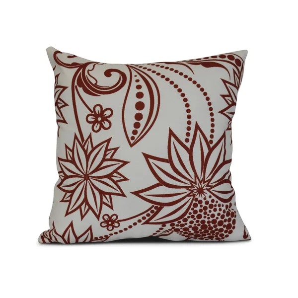 Simply Daisy - Ella, Floral Print Pillow, Size: 20 inch x 20 inch, Blue