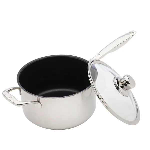 Swiss Diamond - Nonstick Clad Sauce Pan w/Lid - 3.6 qt.