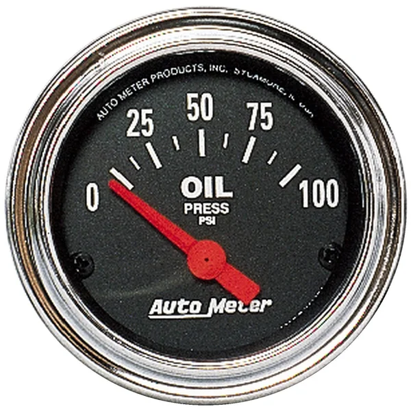 Auto Meter 2522 Traditional Chrome Electric Oil Pressure Gauge