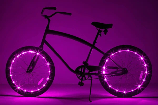Brightz LTD Wheel LED Bicycle Accessory Light 2-Pack Bundle for 2 Tires Pink