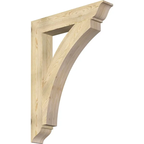 6x22W x 36x22D x 48x22H Thorton Traditional Rough Sawn BRACKET - Douglas Fir