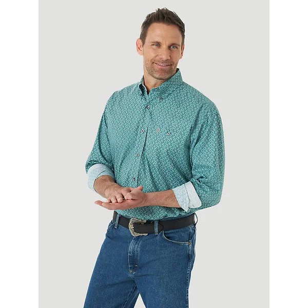 Men's Wrangler George Strait Paisley Button Up - 649045