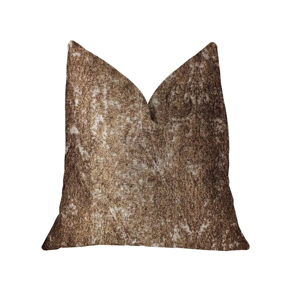 Plutus Chestnut Crush Brown Luxury Throw Pillow 20x22L x36x22W
