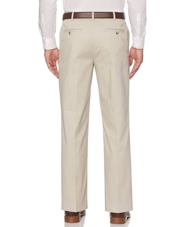 Savane Men's Big & Tall Flat Front Ultimate Performance Chino Pants - Size: 60 x 30, Beige