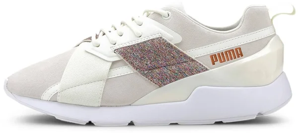 Puma Muse X-2 Shimmer Women's Sneakers - Marshmallow/White, 8