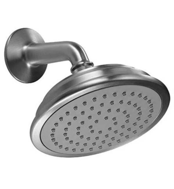 California Faucets Wall Mount 2.5 GPM Single Function Round Showerhead Kit in White, SKU: 9120.071.25-WHT