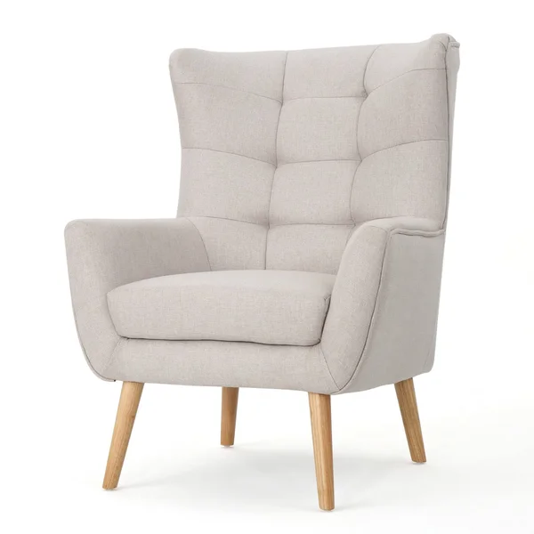 Christopher Knight Home Tamsin Mid-Century Fabric Club Chair by, Wheat