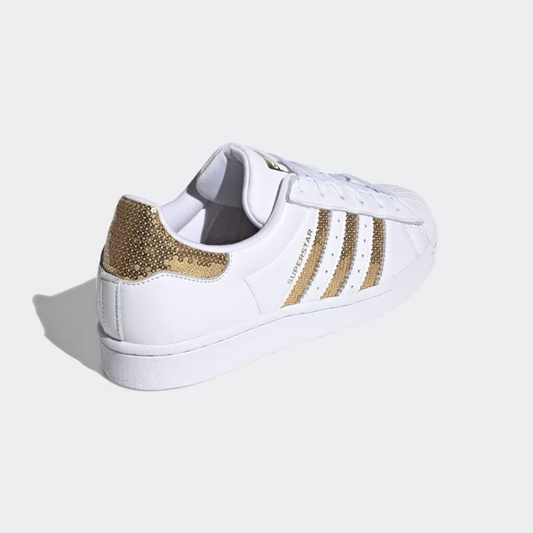 Adidas Superstar Shoes White/Gold G55658 - 7.5
