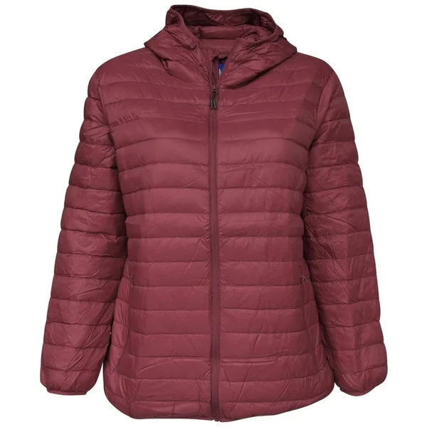 Snow Country Outerwear Plus Extended Size Packable Down Jacket Hooded Coat 1x-6x 1x - Cranberry