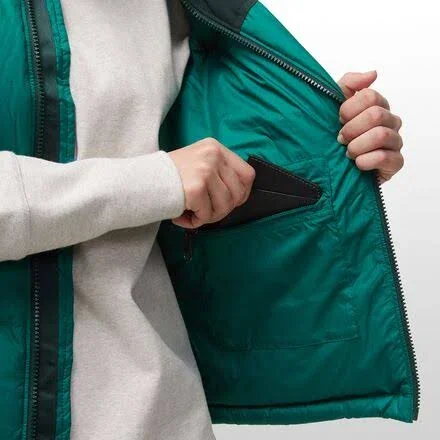 The North Face Eco Nuptse Vest - Women's Evergreen/Scarab Green, M