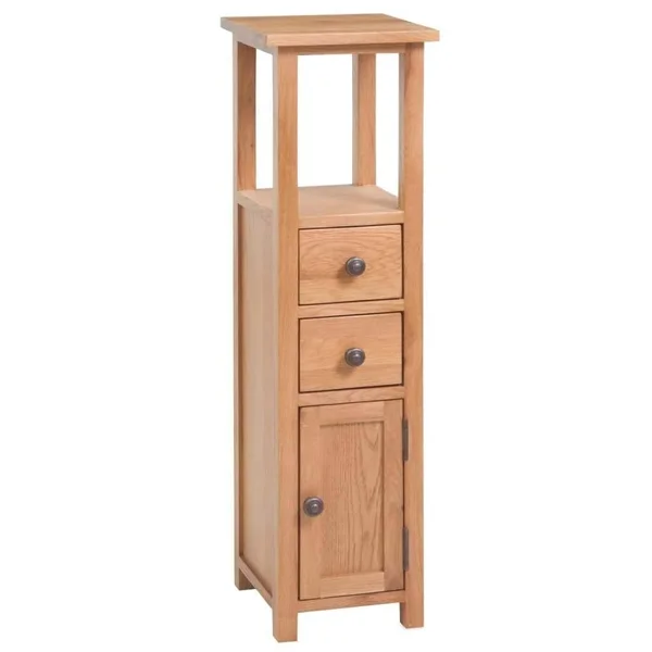 vidaXL Corner Cabinet Solid Oak Wood 10.2x22x10.2x22x37x22 Brown