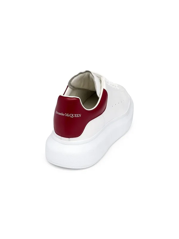 Alexander McQueen Men's Oversized Leather Low-top Sneakers - White/Grey, Men's, 11D, Sneakers & Trainers Low-top Sneakers