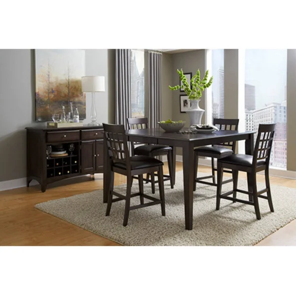 A-America Bristol Point 54x22 Square Gathering Height Table in Warm Grey