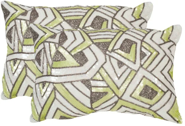 Safavieh Ricci Lilac Haze 18 in. x 12 in. Throw Pillow (Set of 2)