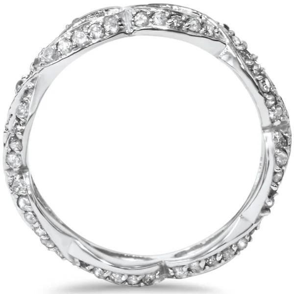 Pompeii3 3/4ct Diamond Infinity Eternity Ring 14K White Gold