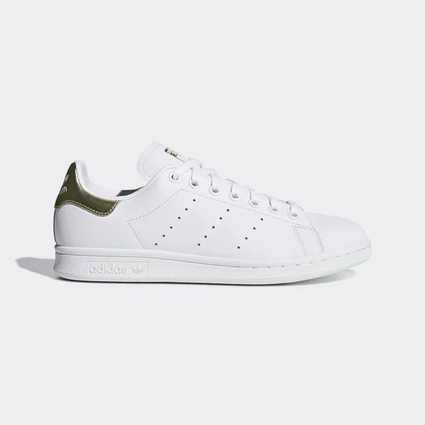 Adidas Classic Stan Smith Tennis Sneakers - White/Gold, Women's, 9.5b
