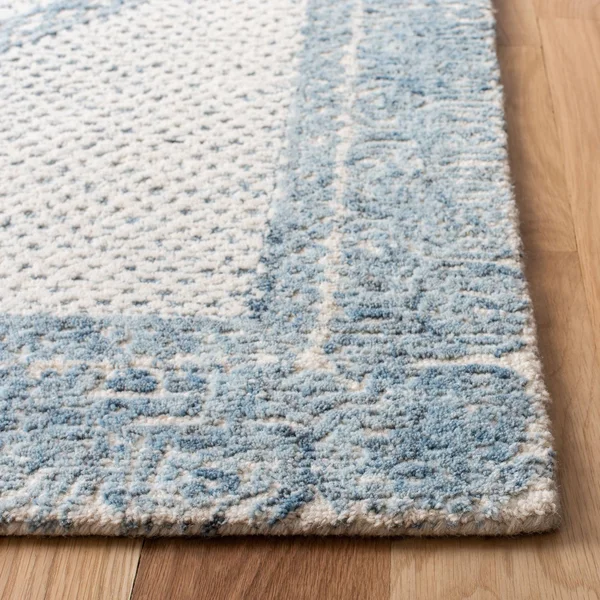 Safavieh 8& x 10& Abstract ABT345M Ivory - Blue Rug
