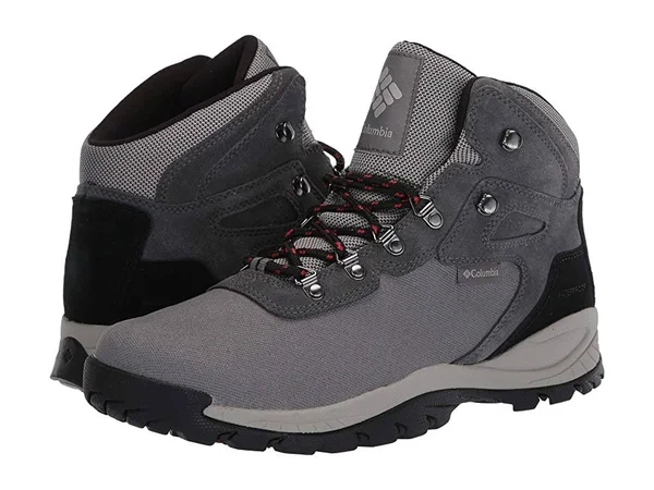 Columbia Men's Newton Ridge LT Waterproof Shoe - 12 - Titanium II, Rust Red