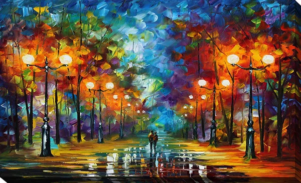 End of Winter by Leonid Afremov Painting Print on Wrapped Canvas Picture Perfect International Size: 28x22 H x 48x22 W x 1.5x22