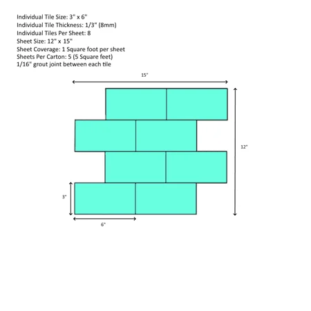 WS Tiles 3x22 x 6x22 Glass Mosaic Subway Tile, Backsplash for Kitchen and Bathroom - 5 Square Feet per Carton - Moonlight Gray 5