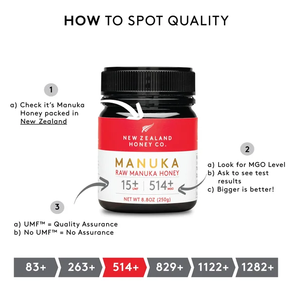 Buy Manuka Honey New Zealand UMF 15+ - MGO 514+ 500g, 17.6oz