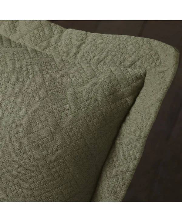 Superior 100% Premium Cotton Oversized Basket Weave Pattern All-Season Bedspread King Black