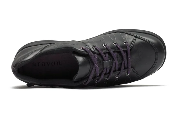 Aravon Women's REVsavor Sneaker - Size: 9.5, Black Leather