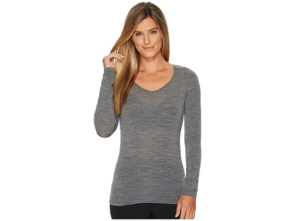 Icebreaker Siren Sweetheart Long-Sleeve Top - Women's Gritstone Heather - L