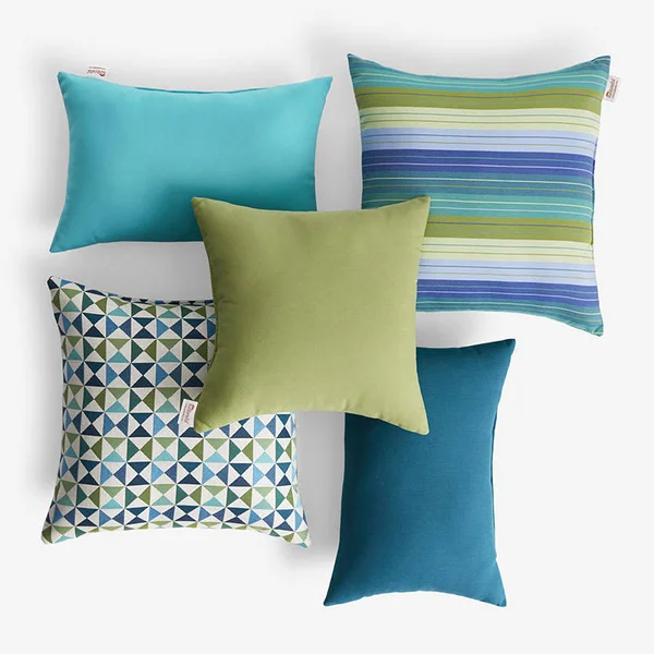 Sunbrella Outdoor Toss Pillows - Blue - One Size, The Company Store