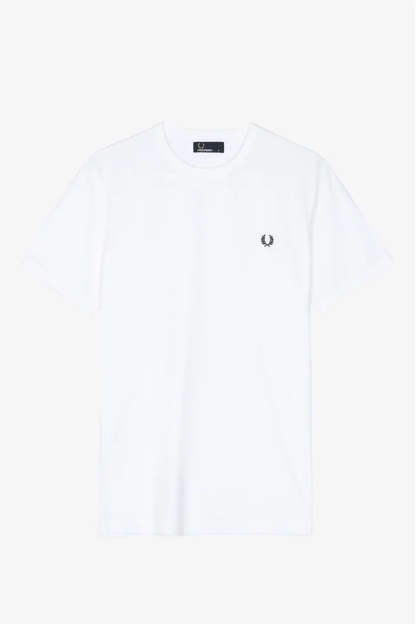 Fred Perry Ringer T Shirt White