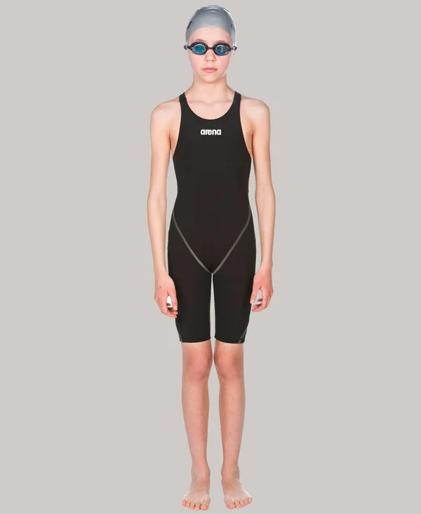 Arena Girls& Powerskin St 2.0 Open Back, Junior Deep Red 28