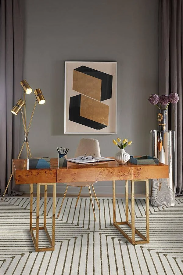 2.5&x7& - Machine Washable Area Rug, Kid & Pet Friendly, Indoor Rug, Jonathan Adler Inkdrop Camel & Ivory Rug, Rugga