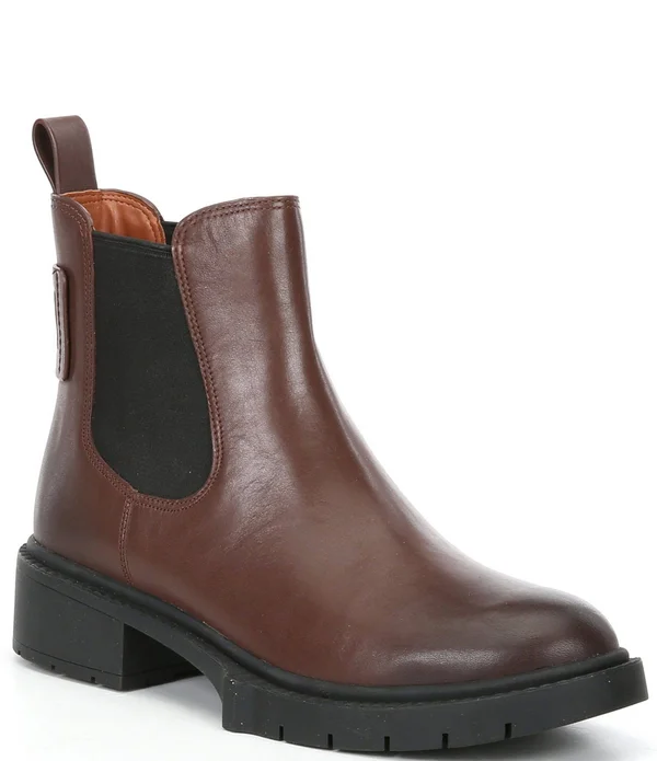 Coach Women's Lyden Leather Chelsea Boots - Walnut - Size 9