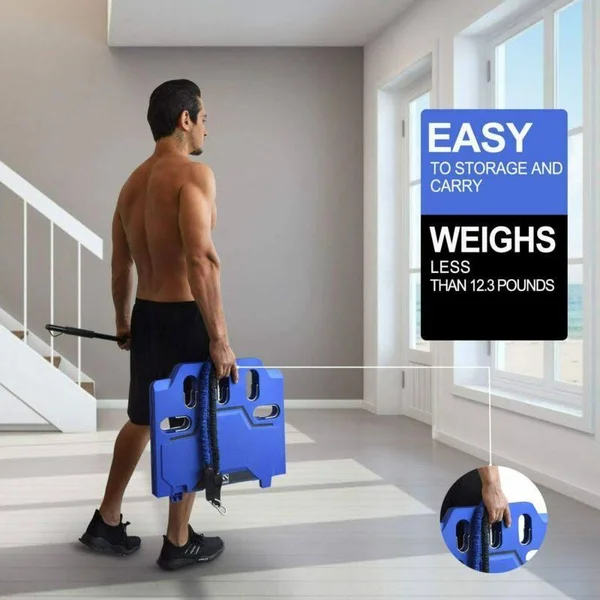 FITINDEX Portable Home Gym - Exercise Equipment with Resistance Bands Bar - Muscle Build Workout Equipment for Men/Women, Full-Bo