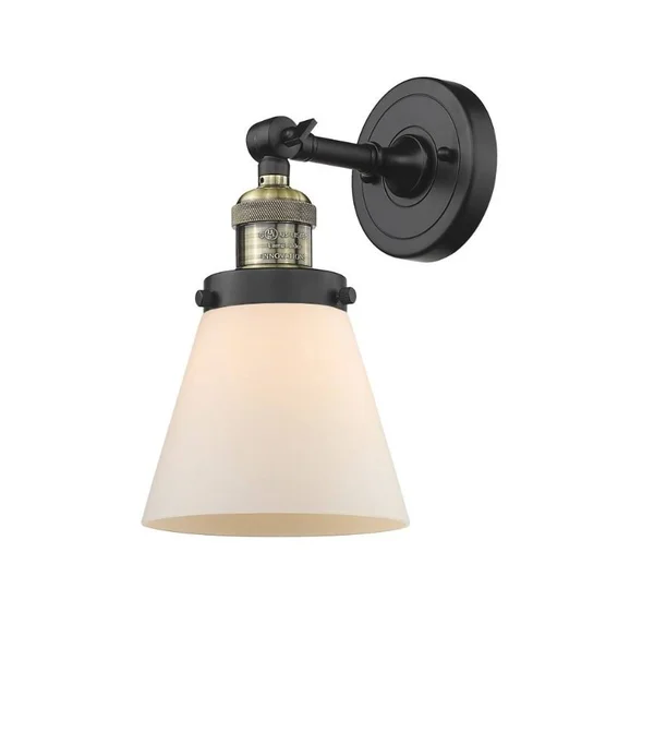 Innovations Lighting Small Cone 1 Light Semi Flush Mount 201F BAB G64 (Antique Brass)