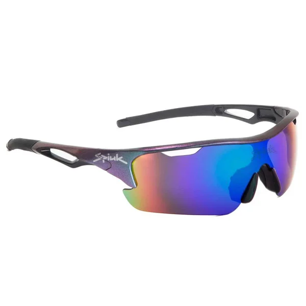 Spiuk Jifter Glasses Iridescent Lilac with Green Mirrored Lenses