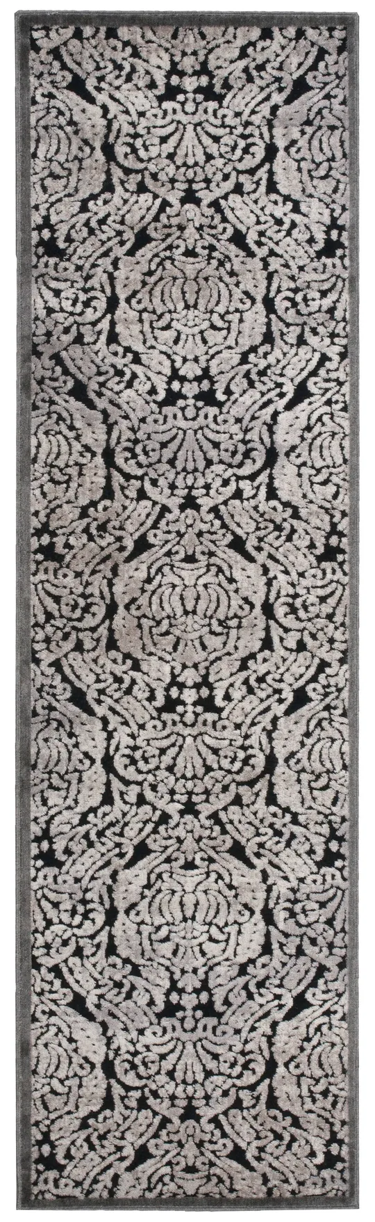 Nourison Graphic Illusions GIL09 Black Area Rug 5&3x22 x 7&5x22