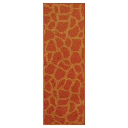 Giraffe on Stilts Area Rug for Living Room, Dining Room, Kitchen, Bedroom, Kids, Made in USA - 4' x 16', Multicolor