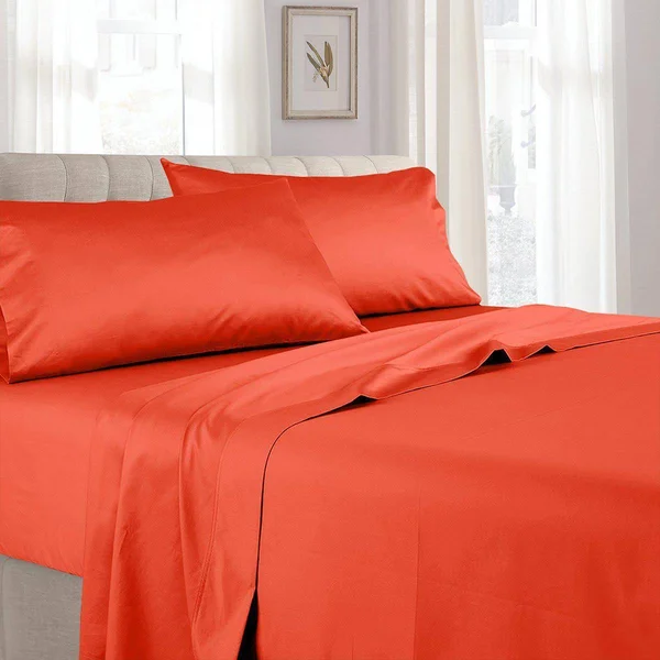 Royal Tradition Attached Waterbed Sheet Set - Solid 300 Thread Count King/Calking Waterbed, Linen