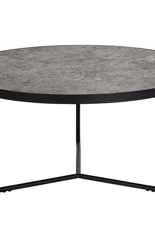 Flash Furniture Providence Collection 31.5 inch Round Coffee Table in Concrete Finish, Size: 31.5 W x 31.5 D x 15.5 H, Gray