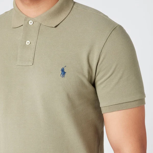 Polo Ralph Lauren Slim Fit Mesh Men's Polo Shirt - Sage Green
